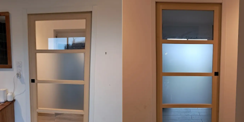 Fourniture et pose d'une porte coulissante