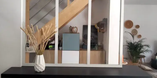 Création d'une verrière avec bureau