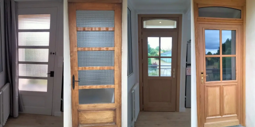 Remplacement d'une porte d'entrée en chêne massif